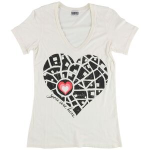 Scratch Womens You Are Here Graphic T-Shirt, NWT